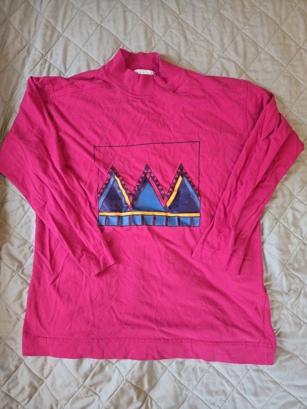 Bright Pink Long-Sleeve Graphic Tee